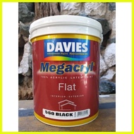 ♞,♘Megacryl Flat Latex DV-560 Black 4L Davies MCS Acrylic Water Based Paint 4 Liters 1 Gallon