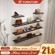 Shoe Rack Wall Shelf Black Wall Rack Handbag Organizer Black Shoes Shelf Book Rack Shelf Home Living