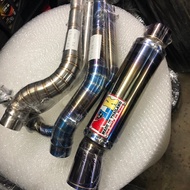 LC135 Y15ZR RS150 NLK RACING TITANIUM BIG CORK OPEN EXHAUST PIPE