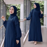 Baju Gamis Wanita Remaja Modern Terbaru 2022 Set Cardi Habibah Model