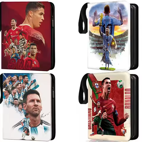 400/900pcs Football Star Ronaldo Messi Mbappé Card Album Book Folder 4/9 TCG Card Slots Collections 