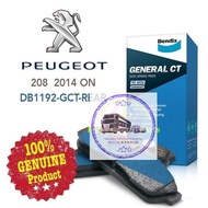 Original Bendix DB1192GCT Rear Brake Pad - Peugeot 208/ Peugeot 308/ Peugeot 405