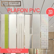 Plafon PVC Minimalis Putih Motif Anti Air &amp; Rayap Panjang Custom