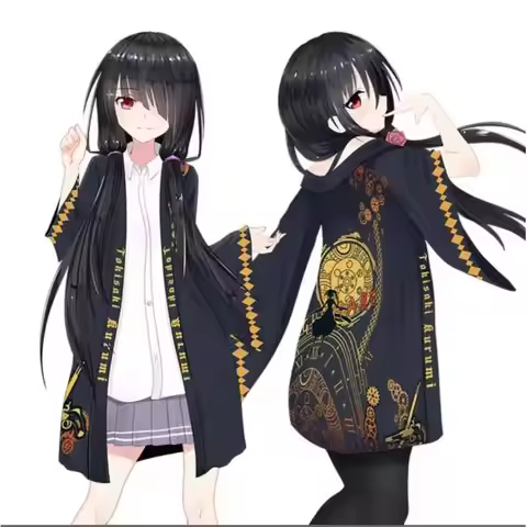 New Anime DATES TO LIVE Tokisaki Kurumi Cosplay Costumes Haori Nightmare Cardigan Kimono Women Girl 