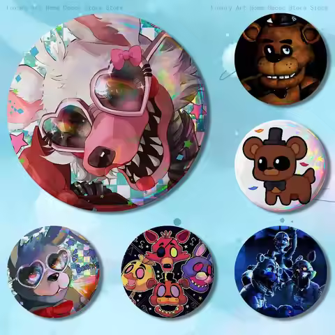 Cute F-FnafS Game Custom Badges 75mm 44mm 25mm Brooch Backpack Hat Enamel Pins Accessories Toys Gift