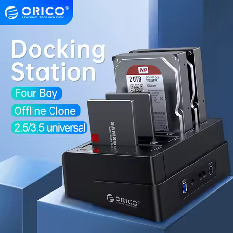 ORICO HDD Docking 4 Bay Hard Drive Docking Station with Offline Clone SATA to USB 3.0 HDD Docking St
