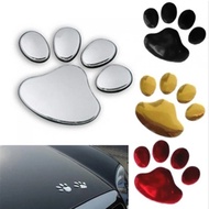 2pcs Car decorative sticker 3D three-dimensional creative car sticker Dog paw Cat paw Bear paw Footp