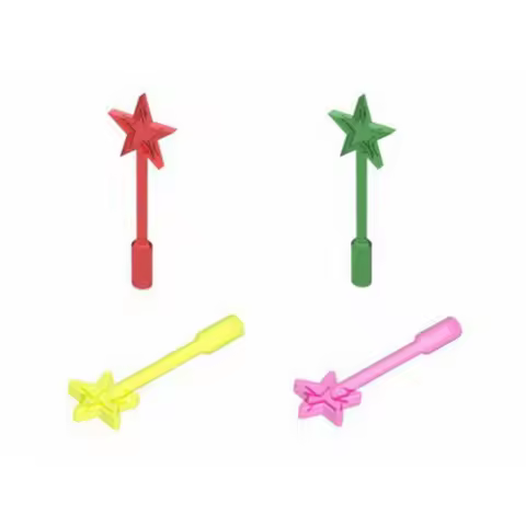 Small Particle Building Blocks Moc Parts Holding Fairy Magic Wand Five-pointed Star Stick 2035 Compa