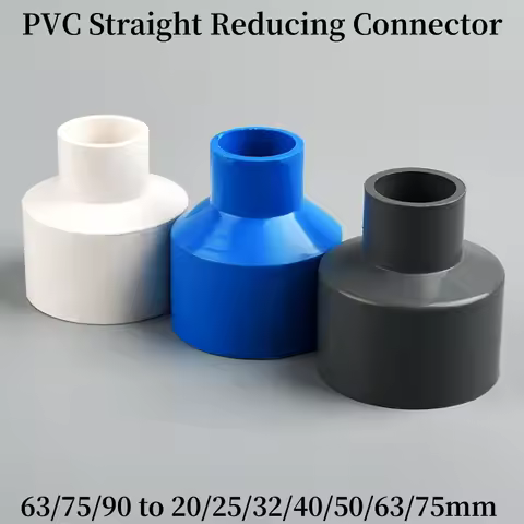 63/75/90mm To 20~75mm Thickening PVC Straight Reducing Connector Aquarium Water Pipe Adapter Garden 