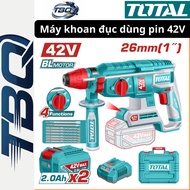 TOTAL TRHLI Brushless Battery-powered Concrete Drill422682 42V | Energy 2.5J, SDS Plus