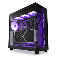 NZXT H6 FLOW RGB CASING - Compact Dual Chamber Mid Tower Airflow BLACK
