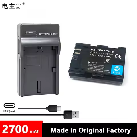 LP-E6 LPE6 LPE6N LP E6 E6N Battery Charger For Canon EOS 5DS R 5D Mark II III IV 5D2 5D3 5D4 6D 60Da