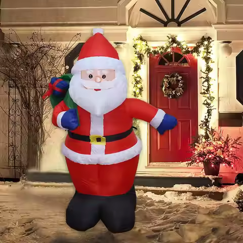 Inflatable Santa Claus Christmas Decoration Luminous Garden Party