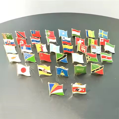 Thailand National Flag Badges Metal Pin for Clothes Rozet Makara Replica Coins KS-0172