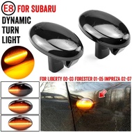 2X Dynamic Led Side Marker Turn Signal indicator Repeater Light lamp For Subaru Forester 01-05,Liber