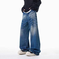 Seluar beg Seluar Kerja Vintage seluar kargo lelaki Seluar jeans gaya retro cleanfit kilat seluar je