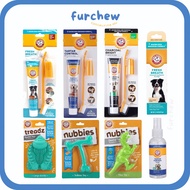 [SG] Arm &amp; Hammer Dog Dental Care Fresh Breath Kit - Pet Toothpaste Toothbrush Dental Teeth Cleaning Chew Toy for Dogs