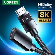 UGREEN สายต่อ HDMI 8K 60Hz 4K 120Hz 48Gbps ชายหญิงสายต่อ HDMI ความเร็วสูงพิเศษเข้ากันได้กับ MacBook Pro 2021 Roku TV Stick Xbox PS5 LG Sony Samsung