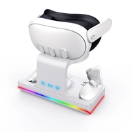 New Meta Quest3 Head-Mounted Charging Base with Colorful Vr Handle Charging Set Quest3 Game Accessories