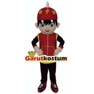 Kostum maskot badut boboiboy merah coklat setelan dewasa lucu costume termurah
