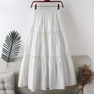 Chân Váy Midi Dáng Xòe 3 Tầng Đính Nơ 2 Màu Đen Trắng Dễ Phối Đồ CV95NO