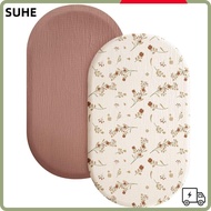 LUCKY-SUHE Crib Fitted Sheets, Newborn Removable Baby Fitted Bassinet Sheet,  Changing Pad Cover Nur