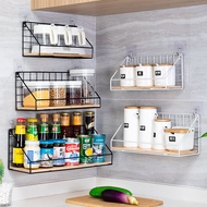 Spice Rack Kitchen Wall-Mounted Punch-Free Household Corner Multi-Layer Seasoning Oil Salt Soy Sauce and Vinegar Bottle Shelf