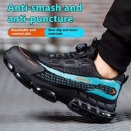 Rotating Button Safety Shoes Lace-Free Work Shoes Safety Boots Men Welding Shoes Protective Shoes Sa