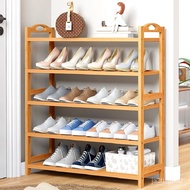 【TikTok】#Happy Time Bamboo Simple Shoe Rack Door Multi-Layer Household Shoe Storage Rack Shoe Cabinet Storage Rack Dormi