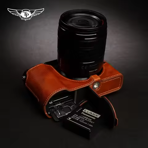Handmade Genuine Leather Camera Half Case Cover Camera Bodysuit for Panasonic GX9 GX7 mark iii