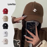 Lovito Casual Hat Plain Baseball Cap Versatile Couple Besties Hats for Women LFA21389