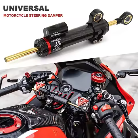 Universal Motorcycle Steering Damper Linear Stabilizer CNC Aluminum Damper For Yamaha Honda Suzuki K