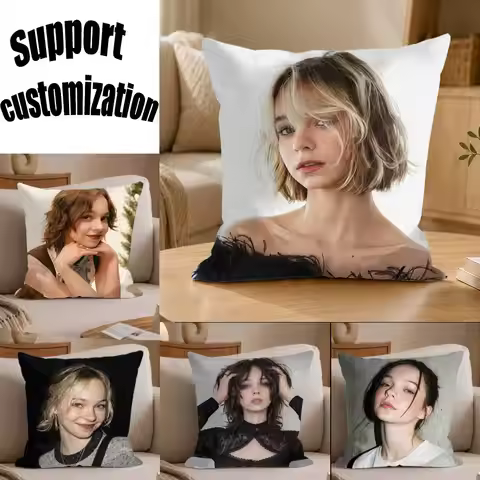 TV-WED Emma Myers Pippa Square Sofa Pillow Cover Solid Color Living Room Home Decor Cushion Case