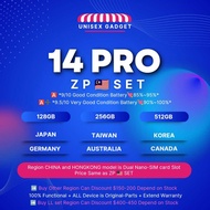 14 Used ZP SET 14p 128GB 256Gb 512GB second Device (JA | TA | KH | VC | XA | ZD | CH | ZA) pro