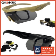 Tactical Glasses With Moypia Frame Windproof Cycling Glasses Men Outdoor Sport Airsoft Hunting Hikin