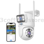 Hiseeu WS03 3MP+3MP Wifi Surveillance Camera Dual Lens 8X Digital Zoom Color Night Vision Human Dete