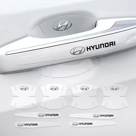 4/8PCS Transparent Car Styling Door Handle Protection Films Sticker Decal For Hyundai I10 I20 I40 IX