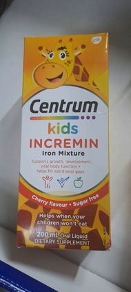Mẫu mới date 11/2026 - Centrum kids INCREMIN Iron Mixture cho bé 200ml
