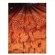 PVC Pipe Orange Electrical Plumbing 1/2'', 3/4" Sold by 100cm, 93cm 150cm 1 foot