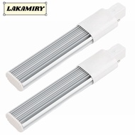 LAKAMIRY 2 Pack LED Tube Light, 6W AC 85-265V LED Bulb, Easy Installation 2-Pin CRI 80+ G23/GX23 Com