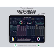 Simple Budget Planner Spreadsheet | 2026 Digital Planner, Monthly Paycheck Budget | Google Sheets &