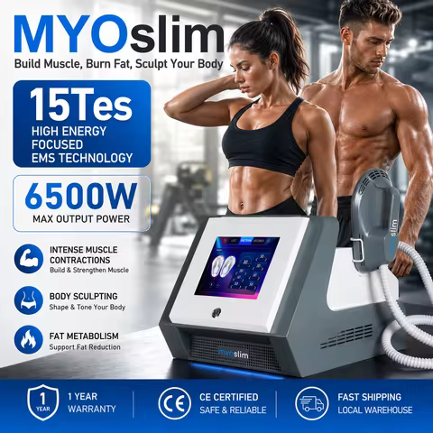MYOslim 6500W 15Tes EMS Body Sculpting Machine Muscle Training Beauty Equipment for Body Contouring 