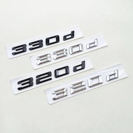 3D ABS Chrome Black Logo 320d 330d Emblem Letter Sticker Car Rear Trunk Badge for BMW E46 E92 E90 E9