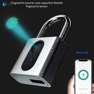 Bluetooth IP66 Waterproof USB Rechargeable Smart Keyless Fingerprint Lock Anti-Theft Security Padlock Door Luggage Case Lock