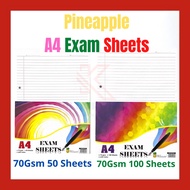 Pineapple Exam Sheet | Test Pad | Test Sheet 70gsm 50 Sheets / Exam Sheet 100 sheets/Foolscap Paper 