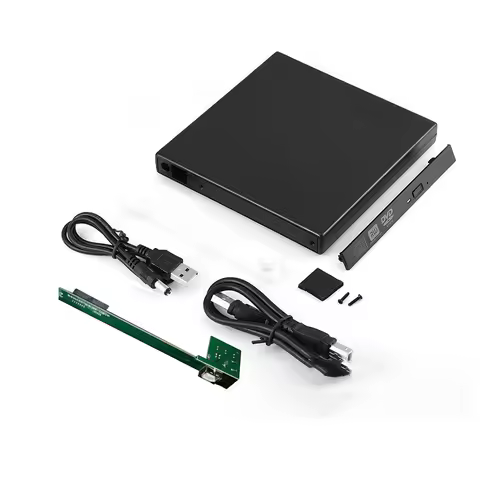12.7MM Slim DVD CD DVD-ROM Case Drive Box USB 2.0 SATA External Drive for Laptop Notebook Computer