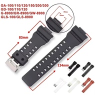 Silicone Strap for G-Shock GA-100/110/140/200/400/700 800 GD-100/110/120 Men Replacement Black Gold 