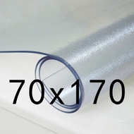 (2.0mm Frosted Rectangular Rounded Corner) PVC Tablecloth Soft Glass Dining Table Mat Transparent Ta