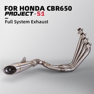 For CBR650R CB650F CB650R CBR650F 2018-2022 Full Racing Line Exhaust System Modify Front Link Pipe