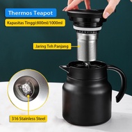 Tea Pot 316 Stainless Steel Heating Teapot Coffee Pot Insulation 800ml/1000ml